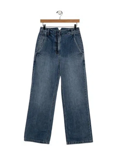 Pre-owned Tibi High-rise Wide Leg Jeans In Blue