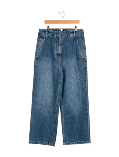 Pre-owned Tibi High-rise Wide Leg Jeans In Blue