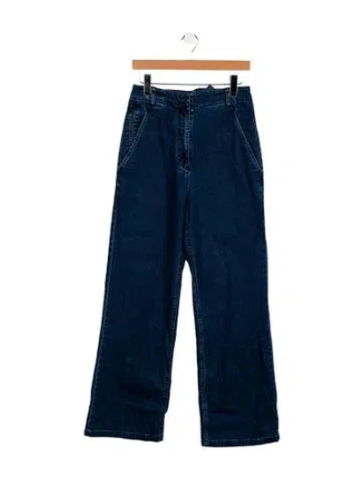 Pre-owned Tibi High-rise Wide Leg Jeans In Blue
