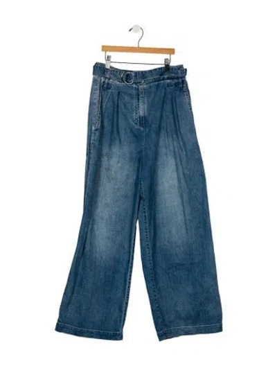 Pre-owned Tibi High-rise Wide Leg Jeans In Blue