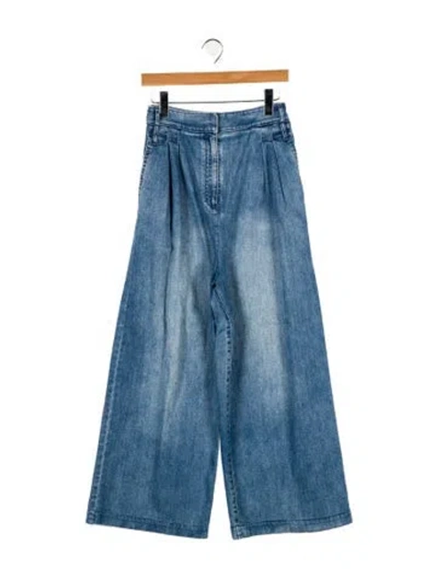 Pre-owned Tibi High-rise Wide Leg Jeans In Blue
