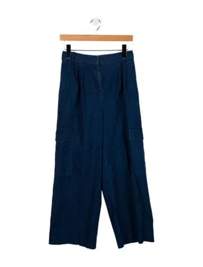 Pre-owned Tibi High-rise Wide Leg Jeans In Blue