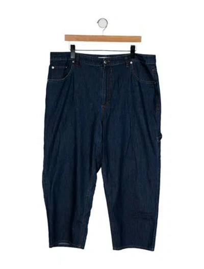 Pre-owned Tibi High-rise Wide Leg Jeans In Blue