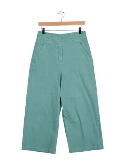 Pre-owned Tibi High-rise Wide Leg Jeans In Blue