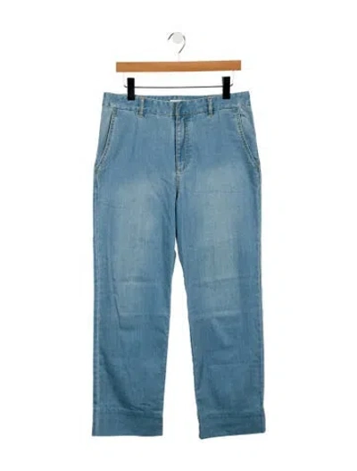 Pre-owned Tibi High-rise Wide Leg Jeans In Blue