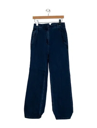Pre-owned Tibi High-rise Wide Leg Jeans In Blue
