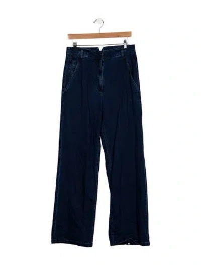 Pre-owned Tibi High-rise Wide Leg Jeans In Blue