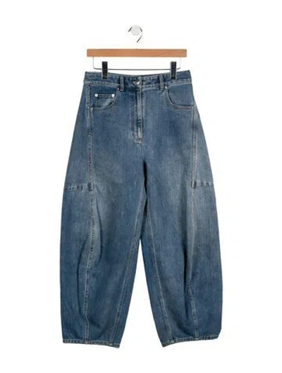 Pre-owned Tibi High-rise Wide Leg Jeans In Blue