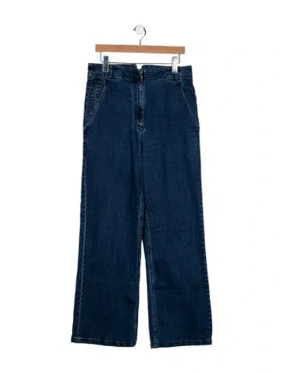 Pre-owned Tibi High-rise Wide Leg Jeans In Blue