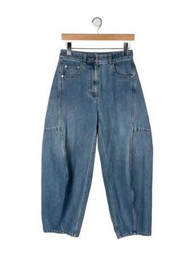Pre-owned Tibi High-rise Wide Leg Jeans In Blue