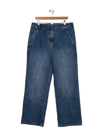 Pre-owned Tibi High-rise Wide Leg Jeans In Blue