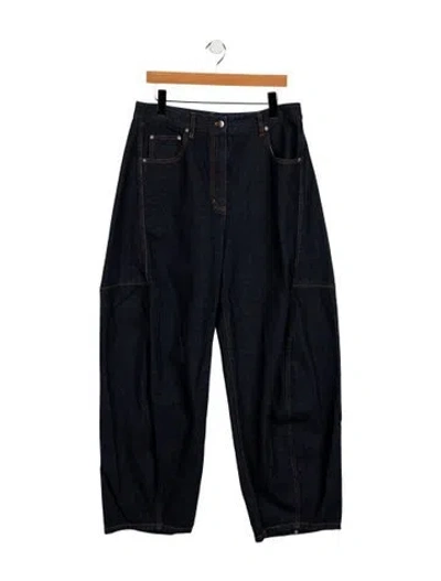 Pre-owned Tibi High-rise Wide Leg Jeans In Blue