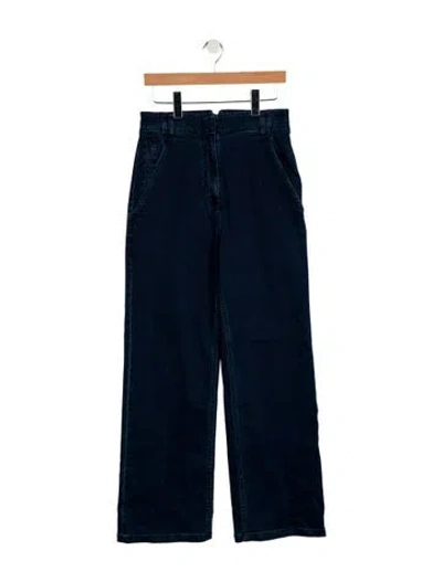 Pre-owned Tibi High-rise Wide Leg Jeans In Blue