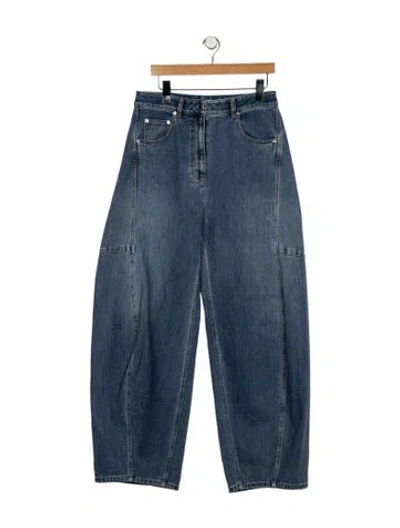 Pre-owned Tibi High-rise Wide Leg Jeans In Blue