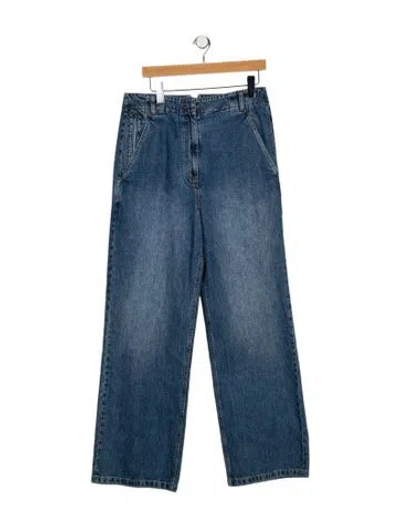 Pre-owned Tibi High-rise Wide Leg Jeans In Blue
