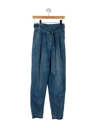 Pre-owned Tibi High-rise Wide Leg Jeans In Blue
