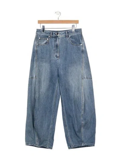 Pre-owned Tibi High-rise Wide Leg Jeans In Blue