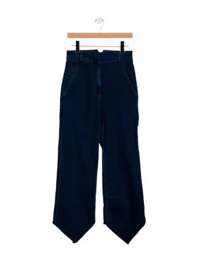 Pre-owned Tibi High-rise Wide Leg Jeans In Blue