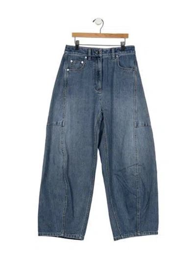 Pre-owned Tibi High-rise Wide Leg Jeans In Blue