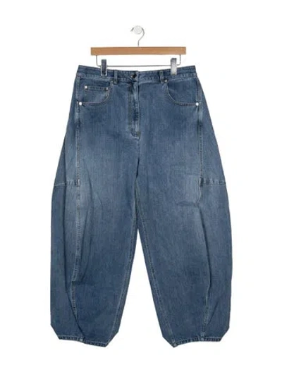 Pre-owned Tibi High-rise Wide Leg Jeans In Blue