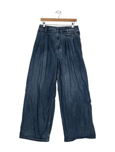 Pre-owned Tibi High-rise Wide Leg Jeans In Blue