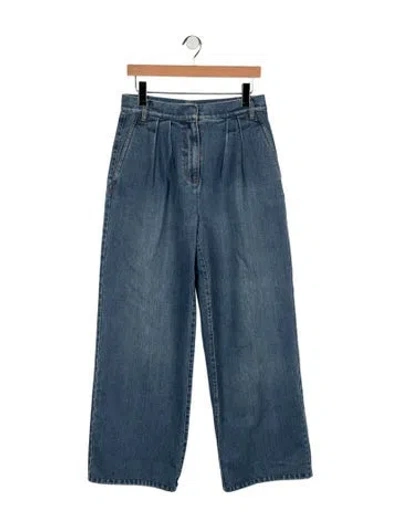 Pre-owned Tibi High-rise Wide Leg Jeans In Blue