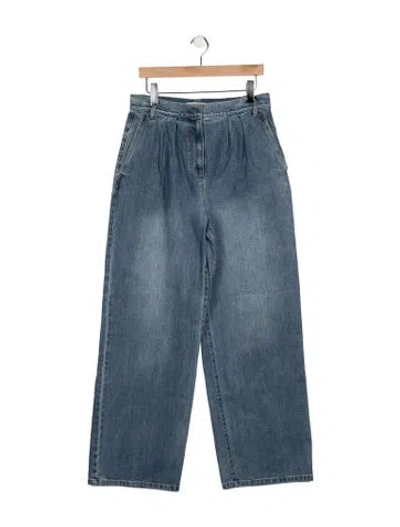 Pre-owned Tibi High-rise Wide Leg Jeans In Blue