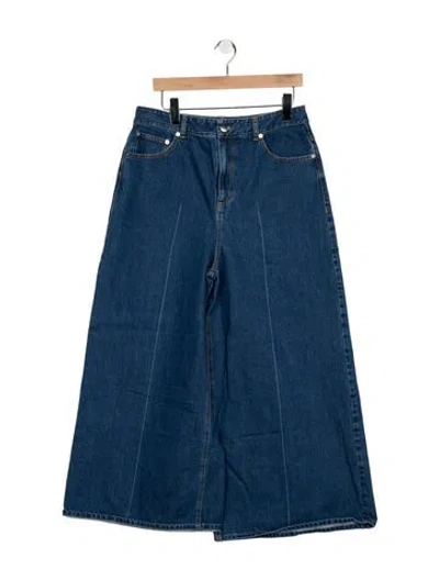 Pre-owned Tibi High-rise Wide Leg Jeans In Blue