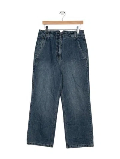 Pre-owned Tibi High-rise Wide Leg Jeans In Blue