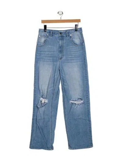 Pre-owned Tibi High-rise Wide Leg Jeans In Blue