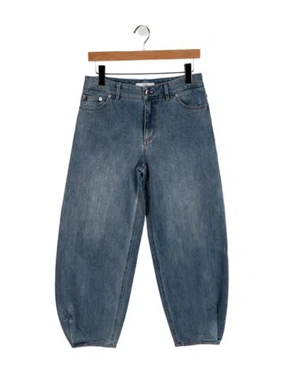 Pre-owned Tibi High-rise Wide Leg Jeans In Blue