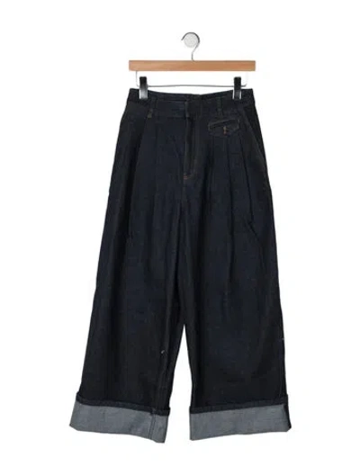 Pre-owned Tibi High-rise Wide Leg Jeans In Blue