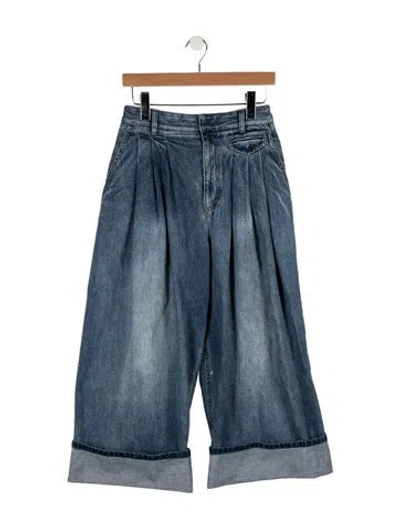 Pre-owned Tibi High-rise Wide Leg Jeans In Blue