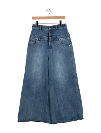 Pre-owned Tibi High-rise Wide Leg Jeans In Blue