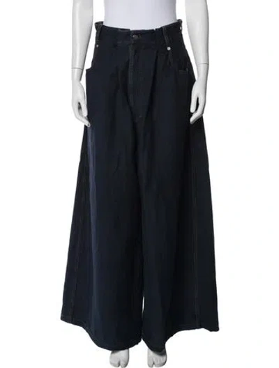 Pre-owned Tibi High-rise Wide Leg Jeans In Blue
