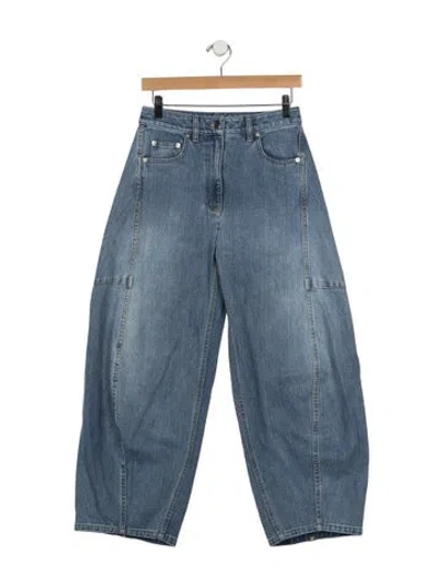 Pre-owned Tibi High-rise Wide Leg Jeans In Blue