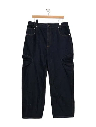 Pre-owned Tibi High-rise Wide Leg Jeans In Blue