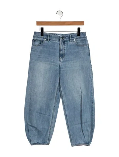 Pre-owned Tibi High-rise Wide Leg Jeans In Blue