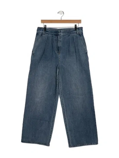 Pre-owned Tibi High-rise Wide Leg Jeans In Blue