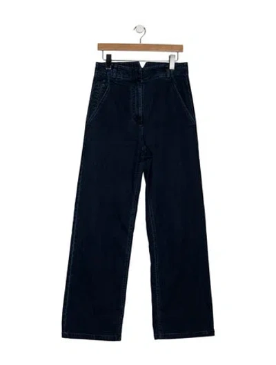 Pre-owned Tibi High-rise Wide Leg Jeans In Blue