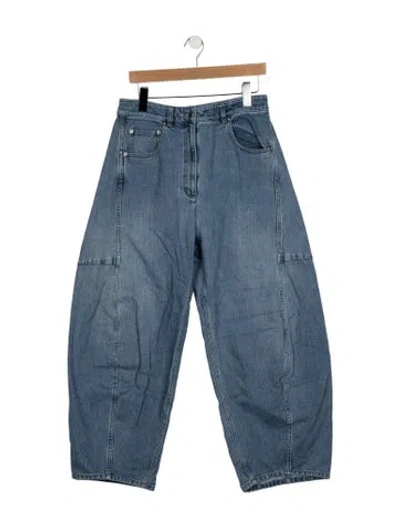 Pre-owned Tibi High-rise Wide Leg Jeans In Blue