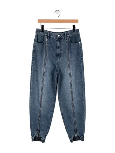 Pre-owned Tibi High-rise Wide Leg Jeans In Blue