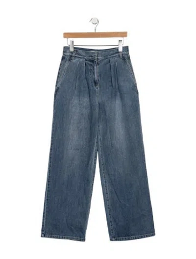 Pre-owned Tibi High-rise Wide Leg Jeans In Blue