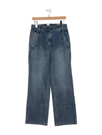 Pre-owned Tibi High-rise Wide Leg Jeans In Blue