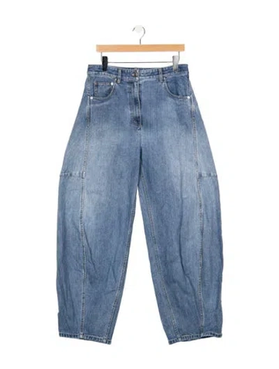 Pre-owned Tibi High-rise Wide Leg Jeans In Blue