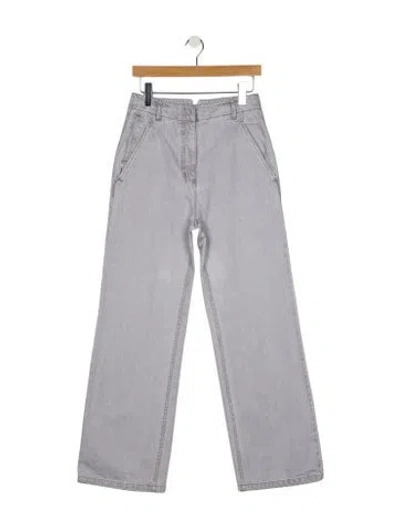 Pre-owned Tibi High-rise Wide Leg Jeans In Gray