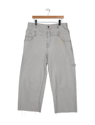 Pre-owned Tibi High-rise Wide Leg Jeans In Gray