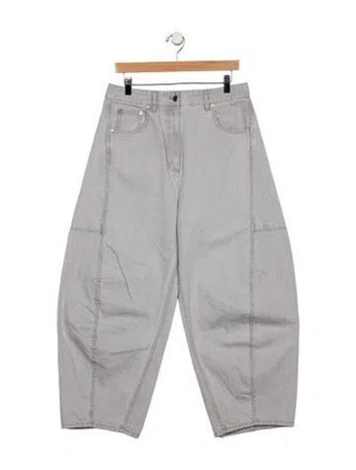 Pre-owned Tibi High-rise Wide Leg Jeans In Gray