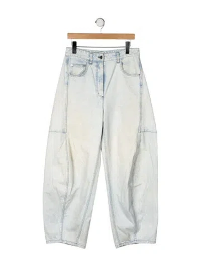 Pre-owned Tibi High-rise Wide Leg Jeans In Green