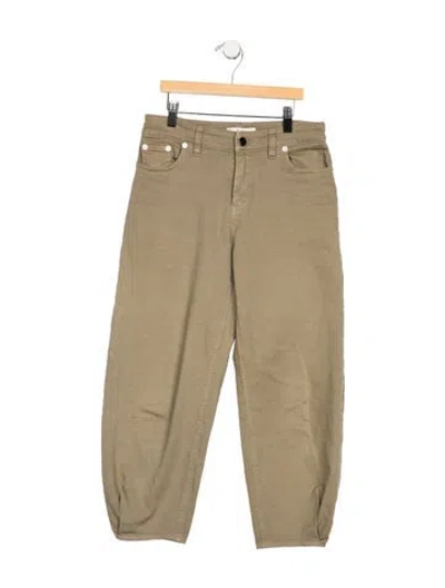 Pre-owned Tibi High-rise Wide Leg Jeans In Green